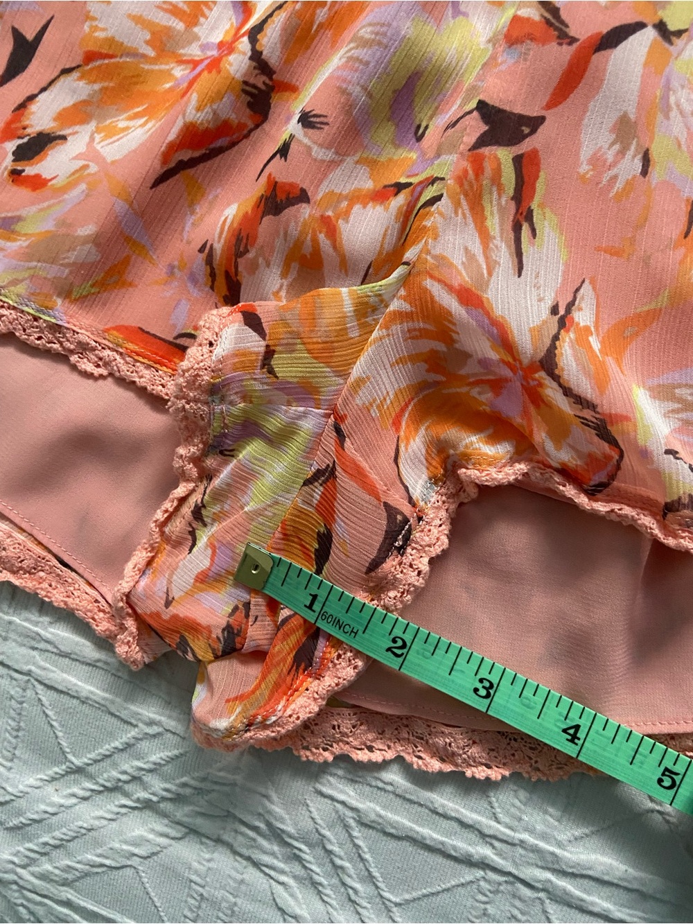 Aritzia Talula Pink and Orange Floral Flowy Shorts - Picture 11 of 11